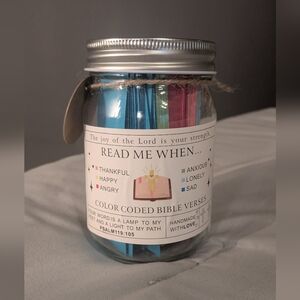 Handmade Color Coded Bible Verses Jar